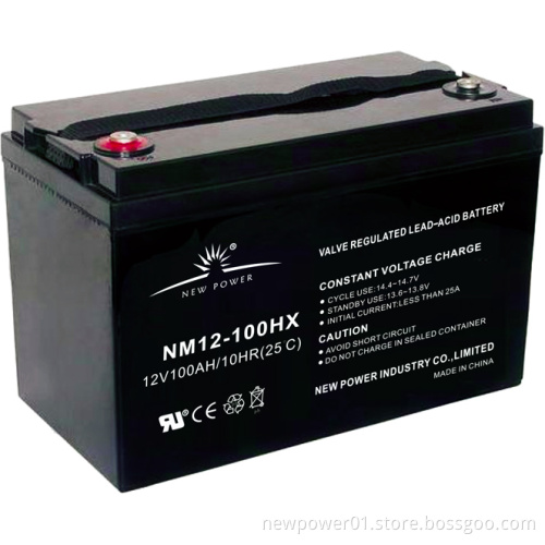 12V 100ah AGM Lead Acid Battery for UPS (NM12-100HX)
